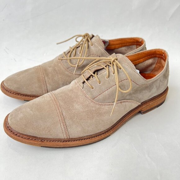 ❤️ Frye Paul Bal Oxford in Suede leather, Tan, Size 10.5 D - Picture 1 of 13